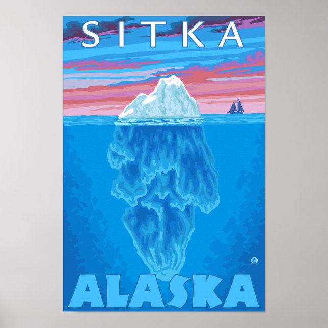 Póster Sección Iceberg - Sitka, Alaska (Frente)