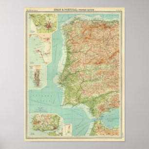 Póster Sección oeste de España y Portugal