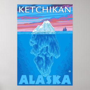 Póster Sección representativa del iceberg - Ketchikan,