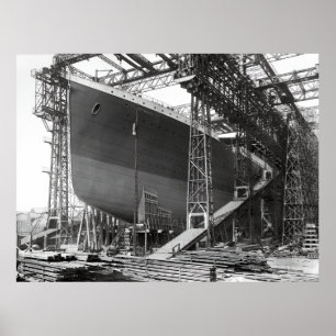 PÓSTER SECO DOCK BELFAST - TITANIC 1911