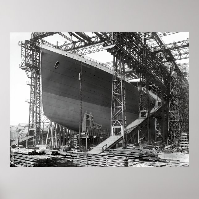 PÓSTER SECO DOCK BELFAST - TITANIC 1911 (Frente)