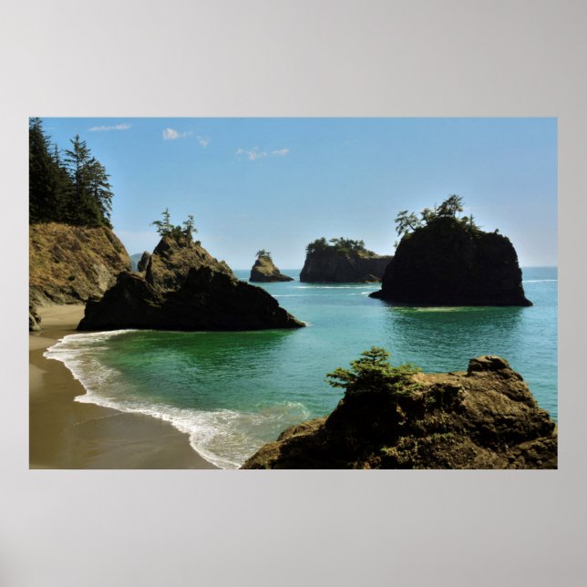 Póster Secret Beach, Parque Estatal Boardman, Oregon, Est (Frente)