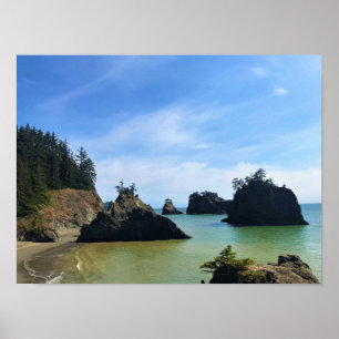 Póster Secret Beach, Samuel H. Boardman, Oregon