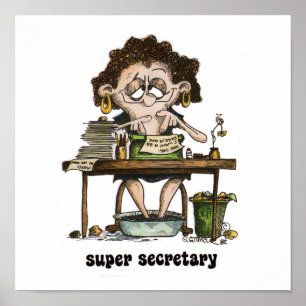 Póster secretaria estupenda