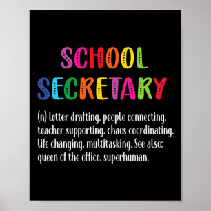 Póster Secretario de definición de escuela