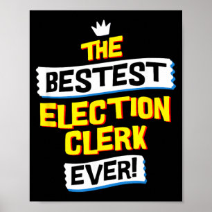 Póster Secretario de elecciones trabajo ocupación diverti