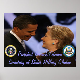 Póster Secretario de Estado de presidente Obama los