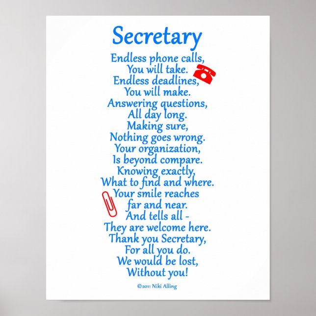 Póster Secretario Gracias (Frente)
