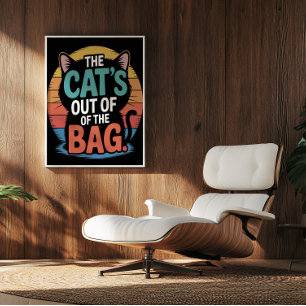 Póster Secreto de la línea de la silueta de sol