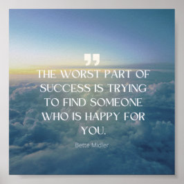 Póster Secretos de éxito - Cita de Bette Midler