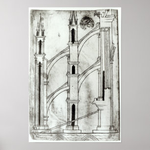 Póster Section of the wall and arch