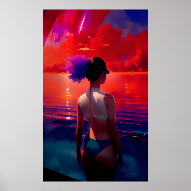 Póster Secuencia de playa de ensueño (Frente)