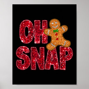Póster Secuencias de Faux Oh Navidades Snap Gingerbread F