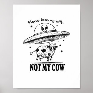 Póster Secuestro de extranjeros, no humor de mi vaca para