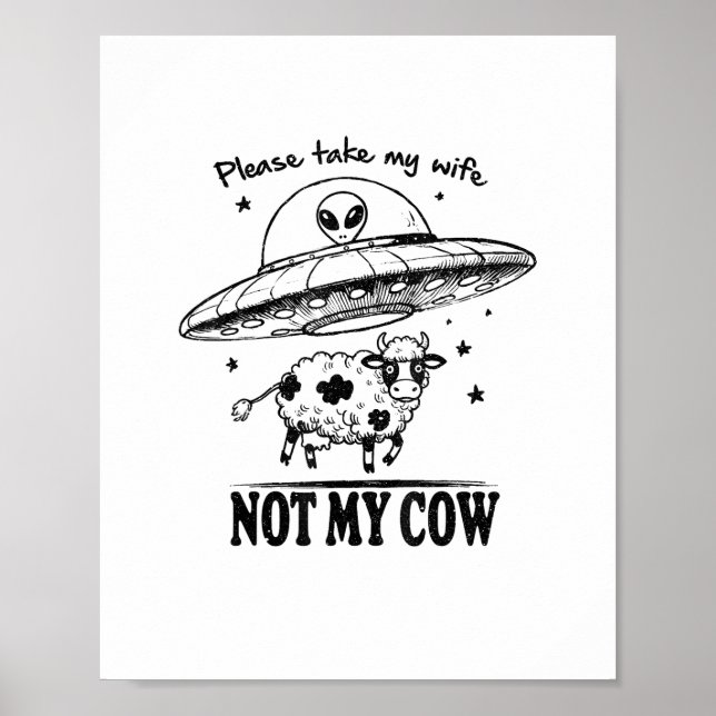 Póster Secuestro de extranjeros, no humor de mi vaca para (Frente)