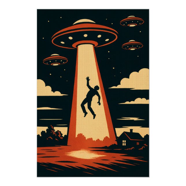 Póster Secuestro de Pop Art Alien (Anverso)