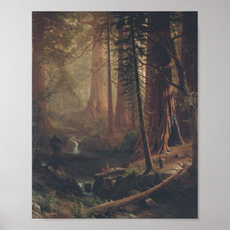 Póster Secuoyas gigantes por Albert Bierstadt