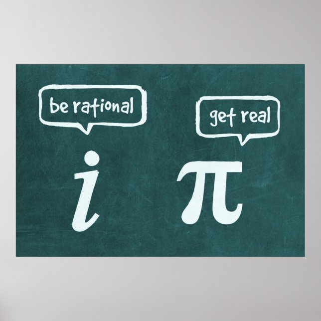 Póster ¡Sed Racionales! - Poster de matemáticas (Frente)