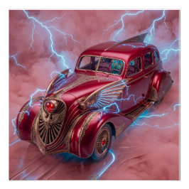 Póster Sedán Wingmobile 1936 con Efectos Especiales