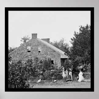 Póster Sede central confederada en Gettysburg, PA 1863