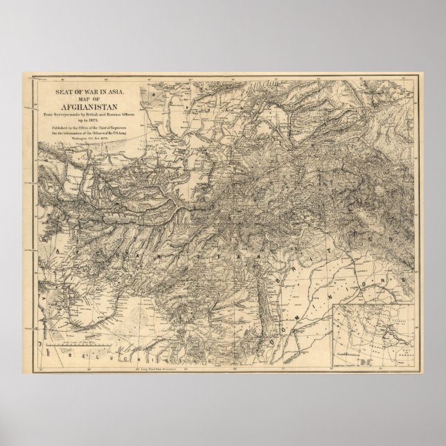 Póster Sede de la guerra: Afganistán 1878 (Frente)