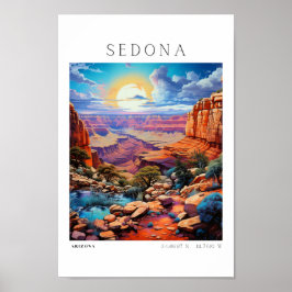 Póster Sedona Arizona desierto abstracto viaje
