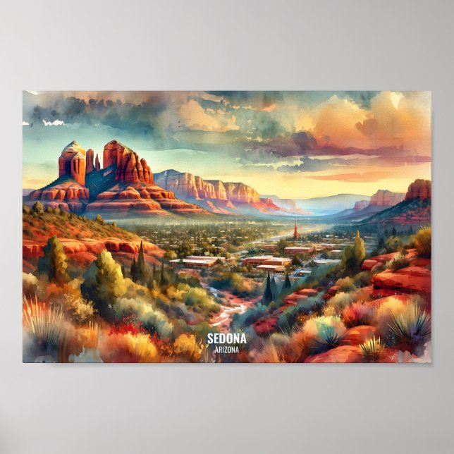 Póster Sedona Arizona Estados Unidos Lugares de viaje acu (Frente)