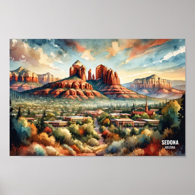 Póster Sedona Arizona Estados Unidos Lugares de viaje acu (Frente)