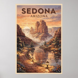 Póster Sedona Arizona Viajes Vintage