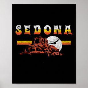 Póster Sedona Arizona Vintage Bell Rock Senderismo Angust