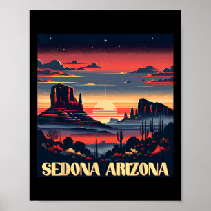 Póster Sedona Az Senderismo Al Aire Libre Montaña Sedona 