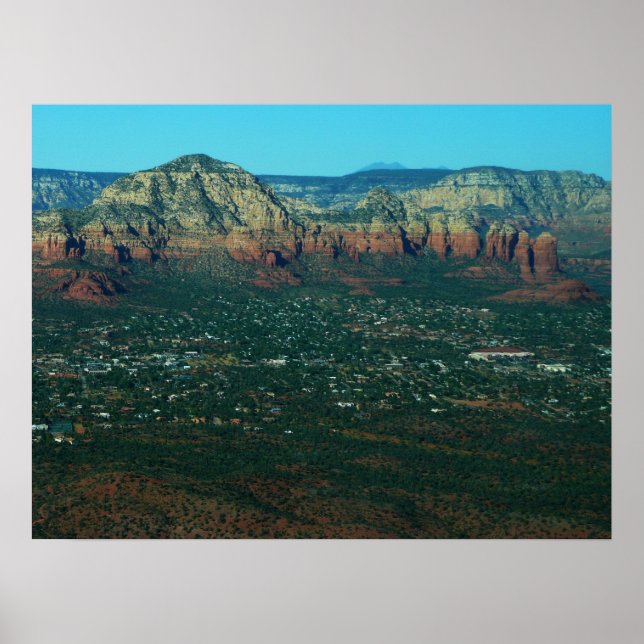 Póster Sedona y Coffee Pot Rock desde arriba (Frente)