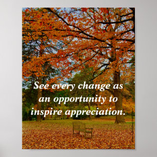 Póster See every change as an opportunity to inspire