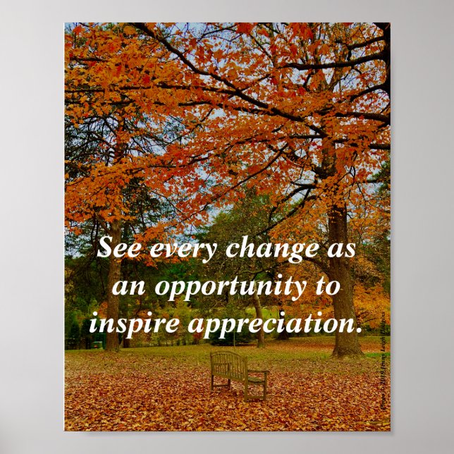 Póster See every change as an opportunity to inspire (Frente)