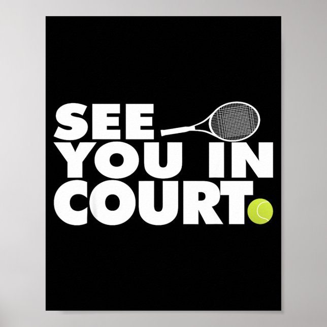 Póster See You In Court Tennis  (Frente)