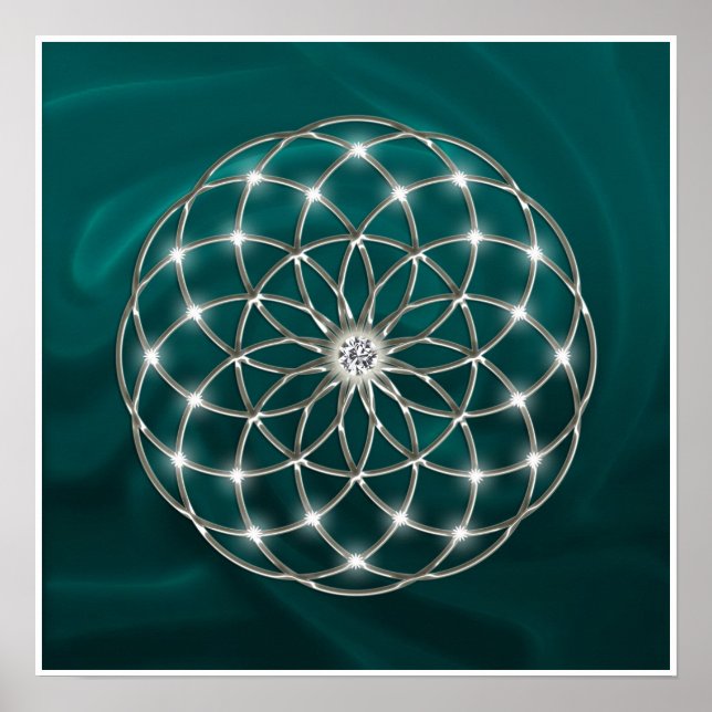 Póster Seed of Flower life of life - verde - metro Torus (Frente)