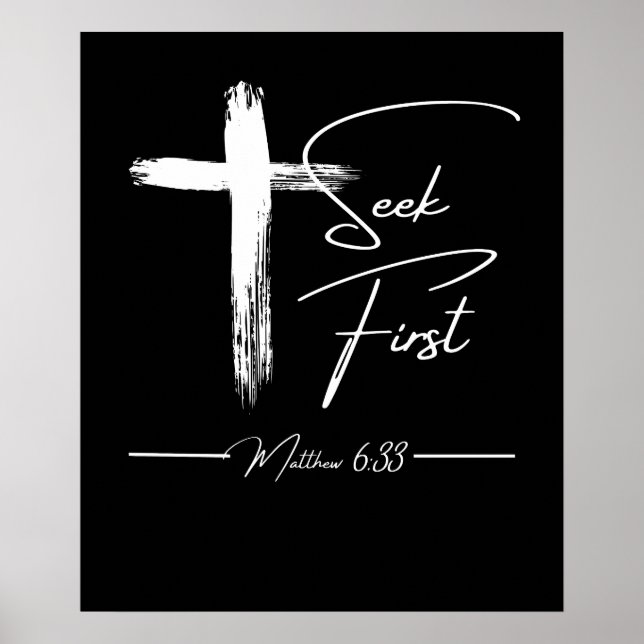 Póster Seek First - Mateo 6:33 (Frente)