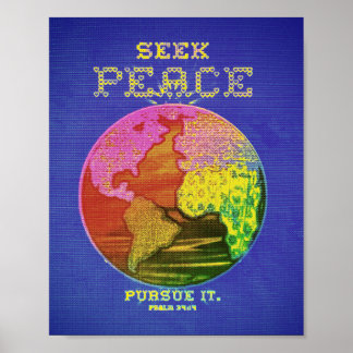 Póster Seek Peace Earth Poster