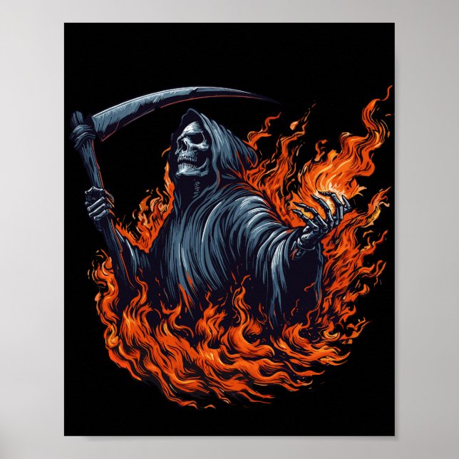 Póster Segador en llamas (Frente)