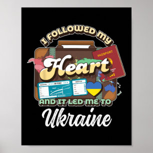 Póster Seguí mi corazón me llevó a Ucrania Viaje Vaca