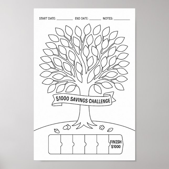 Póster Seguidor del Reto de Ahorro (Frente)