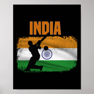 Póster Seguidores del críquet de la India Aficionados al