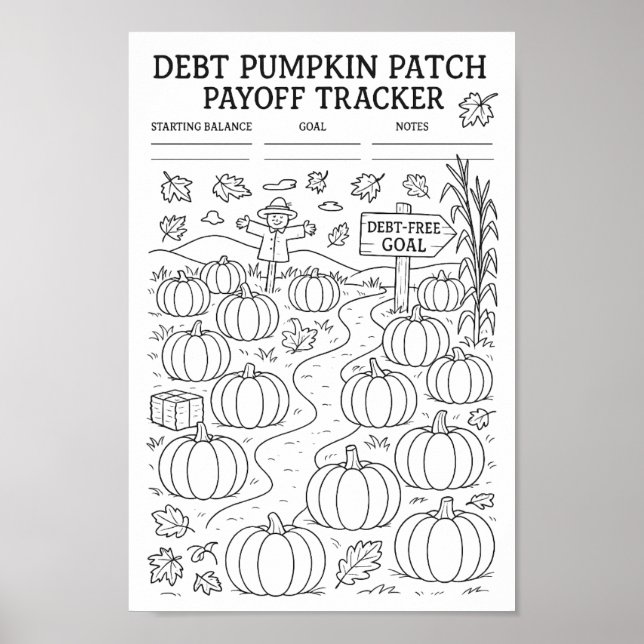 Póster Seguimiento de pago de la parcela de calabazas de  (Frente)