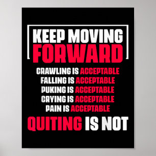 Póster Seguir avanzando No Es Bueno Positivo