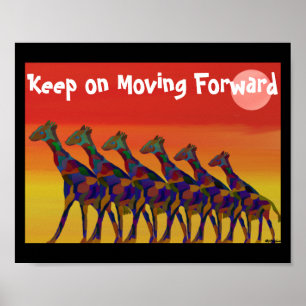Póster Seguir avanzando Poster de motivación