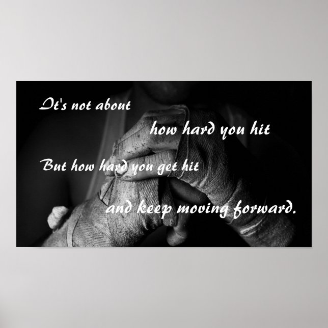 Póster Seguir avanzando Poster motivacional (Frente)