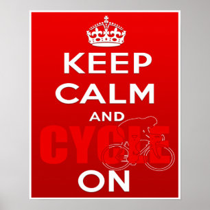 Póster Seguir en calma Ciclo Velo Carreras amantes de la