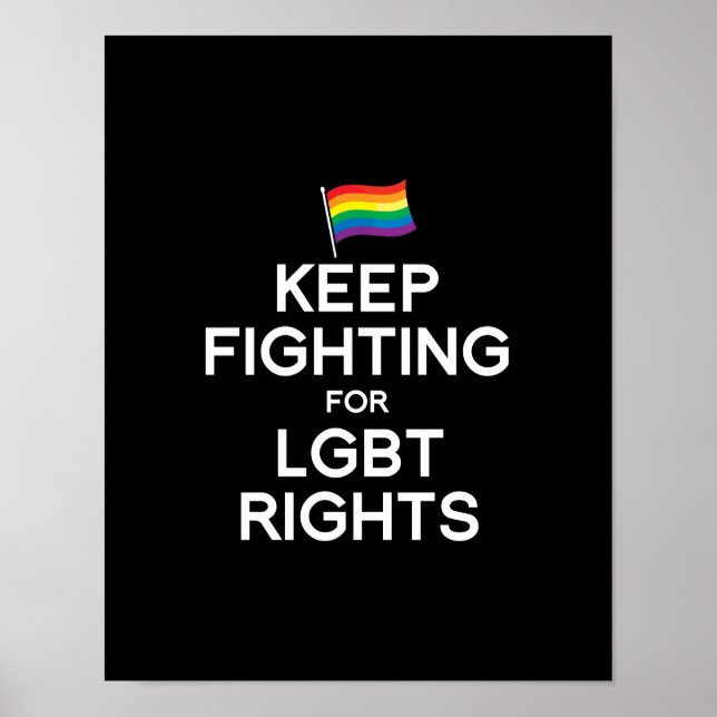 PÓSTER SEGUIR LUCHANDO POR LOS DERECHOS LGBT (Frente)