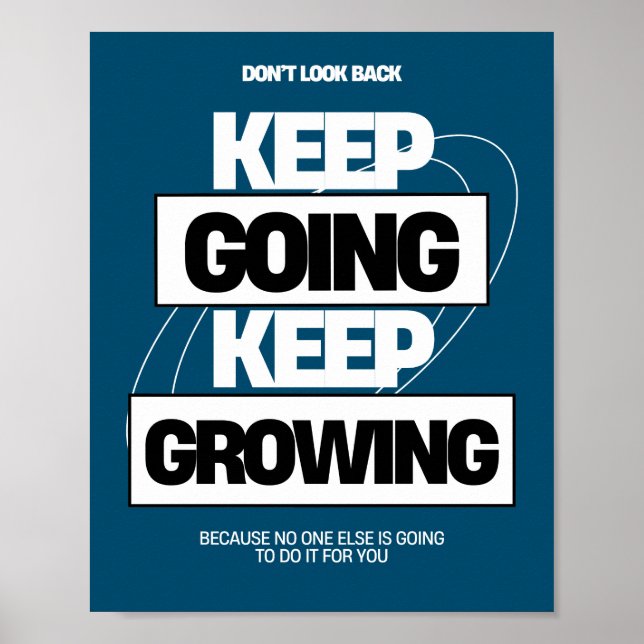 Póster Seguir Siendo inspirador Creciente (Frente)