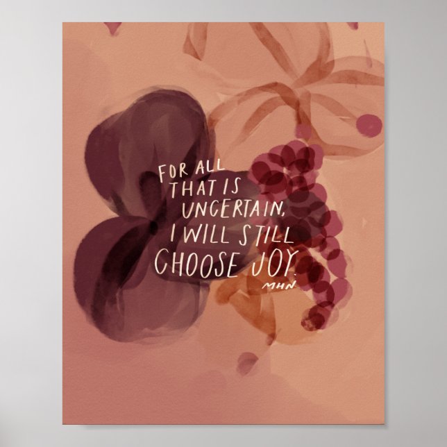 Póster Seguiré eligiendo alegría - regalo inspirador (Frente)